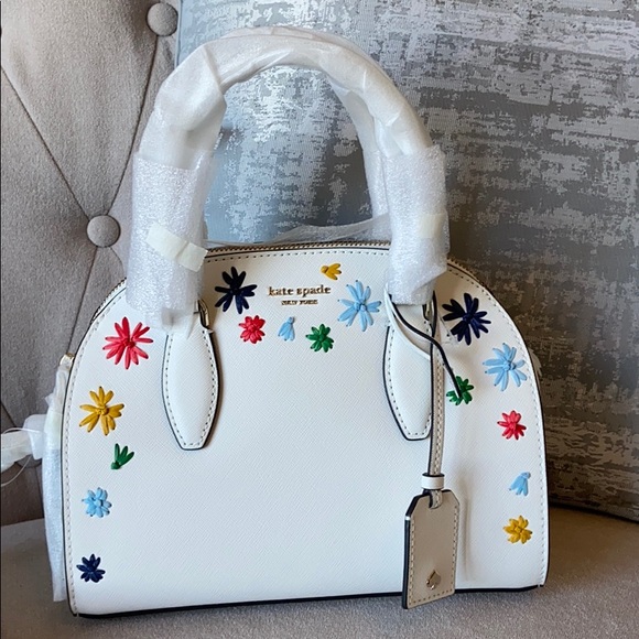 kate spade Handbags - NWT Kate Spade raffia Leather Satchel